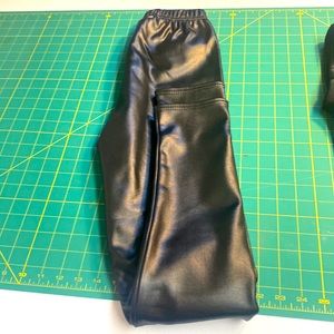 Lined faux leather leggings. Size small